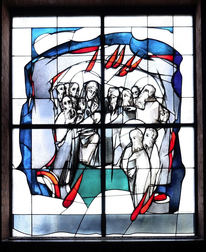 Pfingsten Fenster - St. Maria Kirche, Niederdorfelden